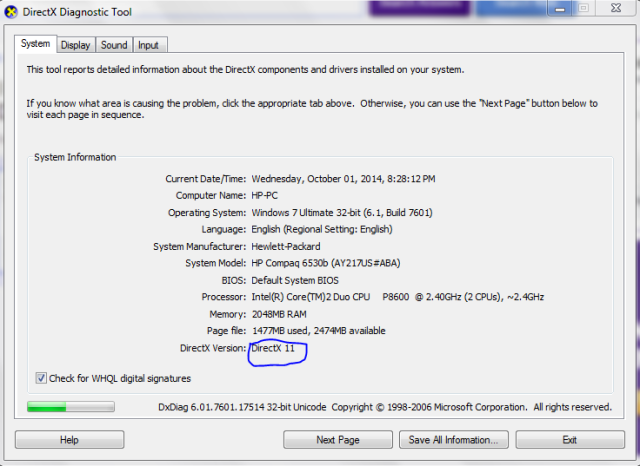 I want to play 1 GB large games in my laptop, how to install Directx 9 - 1